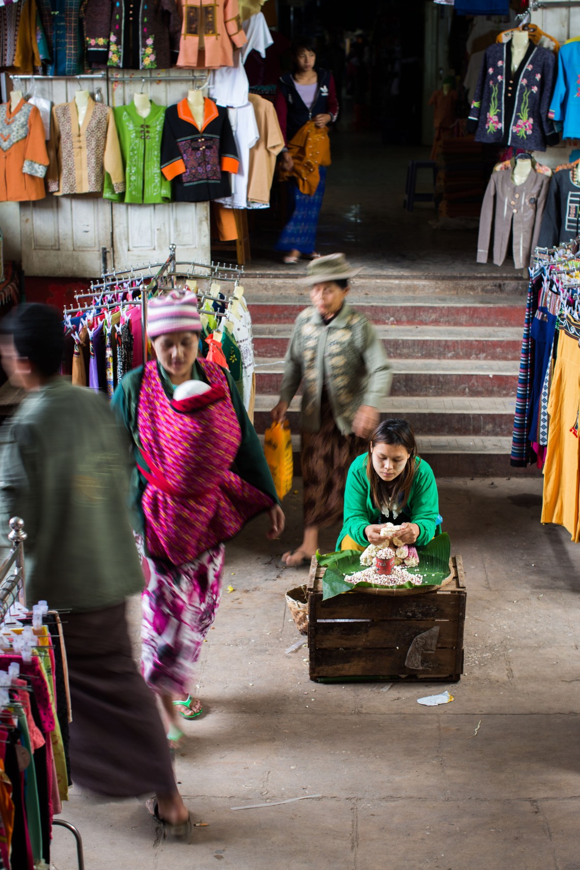 Vendeuse au marché de Taunggyi, Shan State